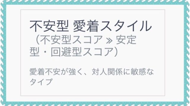 愛着スタイル診断結果