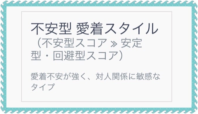 愛着スタイル診断結果