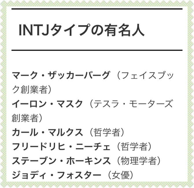 INTJ型有名人